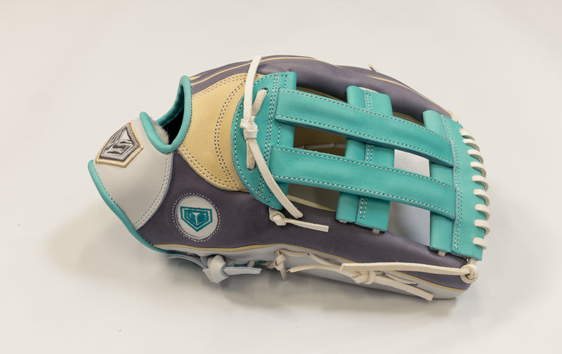 GS Sports Pro Series H Web Ball Glove - Mint Blonde Grey