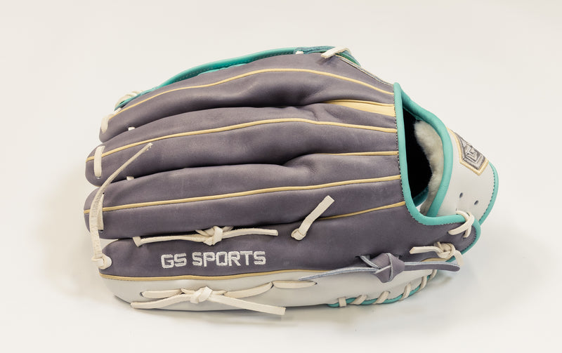 GS Sports Pro Series H Web Ball Glove - Mint Blonde Grey
