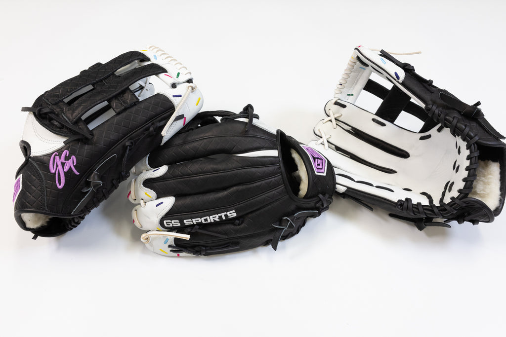 GS Sports Signature Series H Web Ice Cream Ball Glove - Black with White Frosting