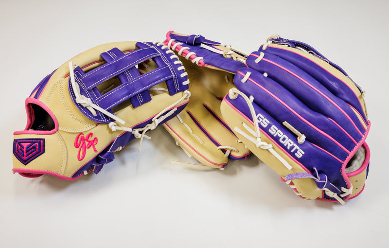 GS Sports Signature Series H Web Ball Glove - Purple Blonde