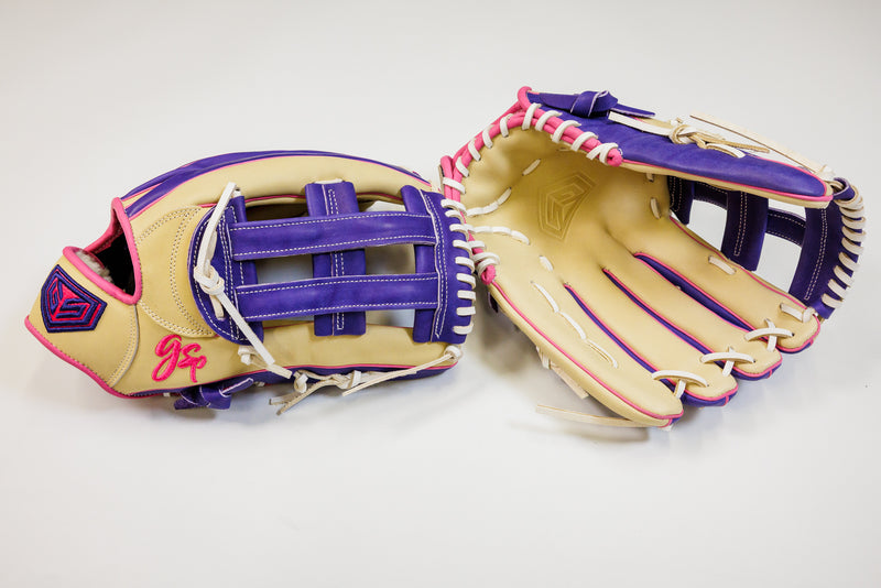GS Sports Signature Series H Web Ball Glove - Purple Blonde