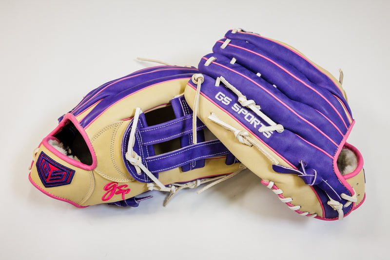 GS Sports Signature Series H Web Ball Glove - Purple Blonde