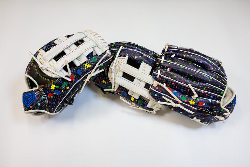 GS Sports Pro Series H Web Ball Glove - Autism Splatter