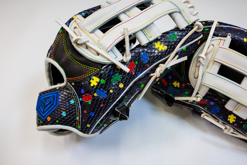GS Sports Pro Series H Web Ball Glove - Autism Splatter