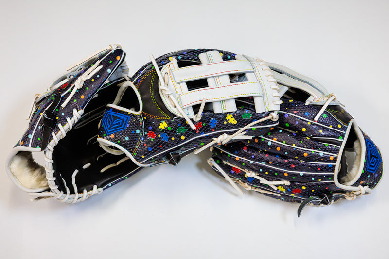 GS Sports Pro Series H Web Ball Glove - Autism Splatter