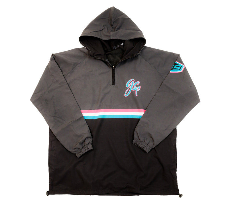 GS Sports LS 1/4 Zip BP Jacket - Black / Charcoal South Beach