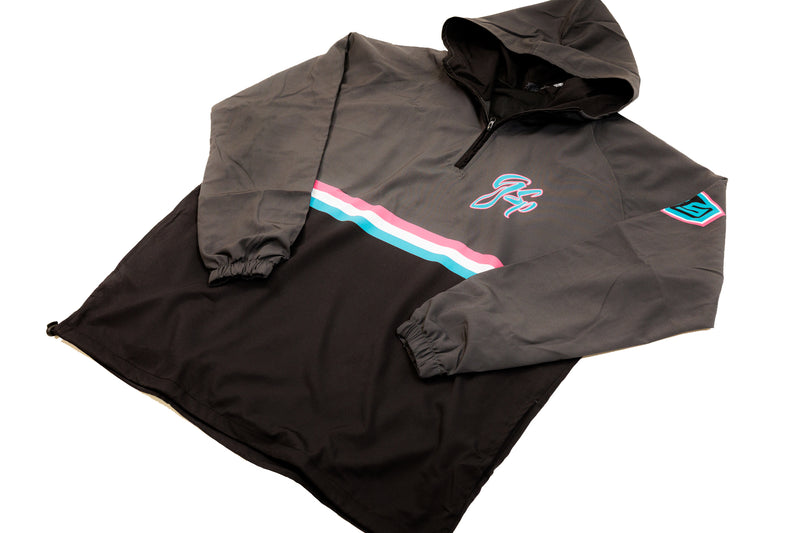 GS Sports LS 1/4 Zip BP Jacket - Black / Charcoal South Beach