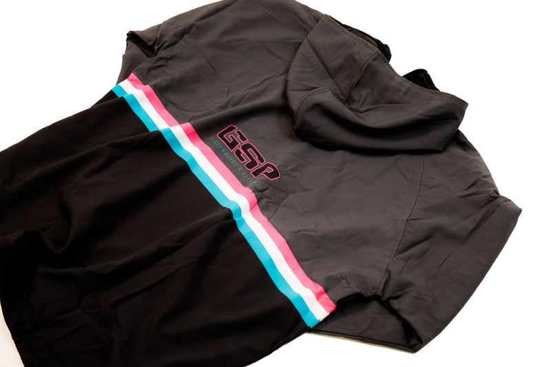 GS Sports LS 1/4 Zip BP Jacket - Black / Charcoal South Beach