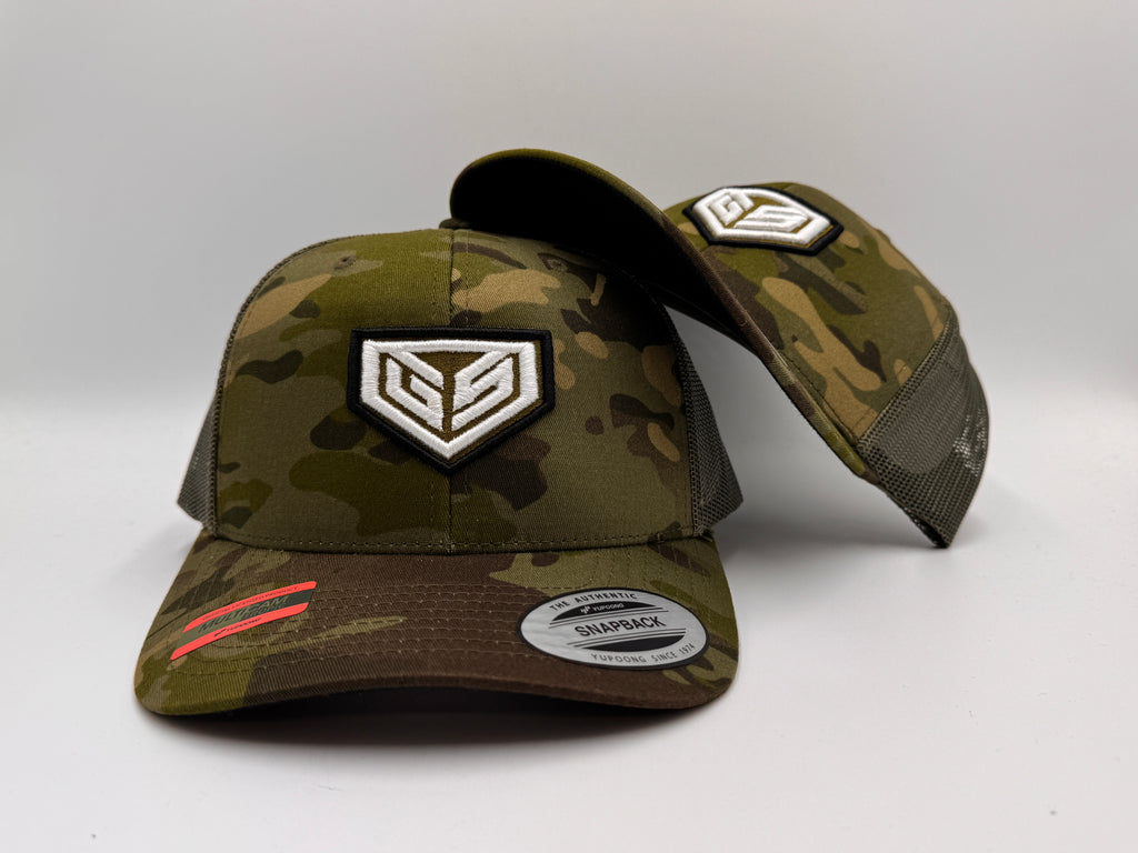 GS Crest Army Camo Snapback hat