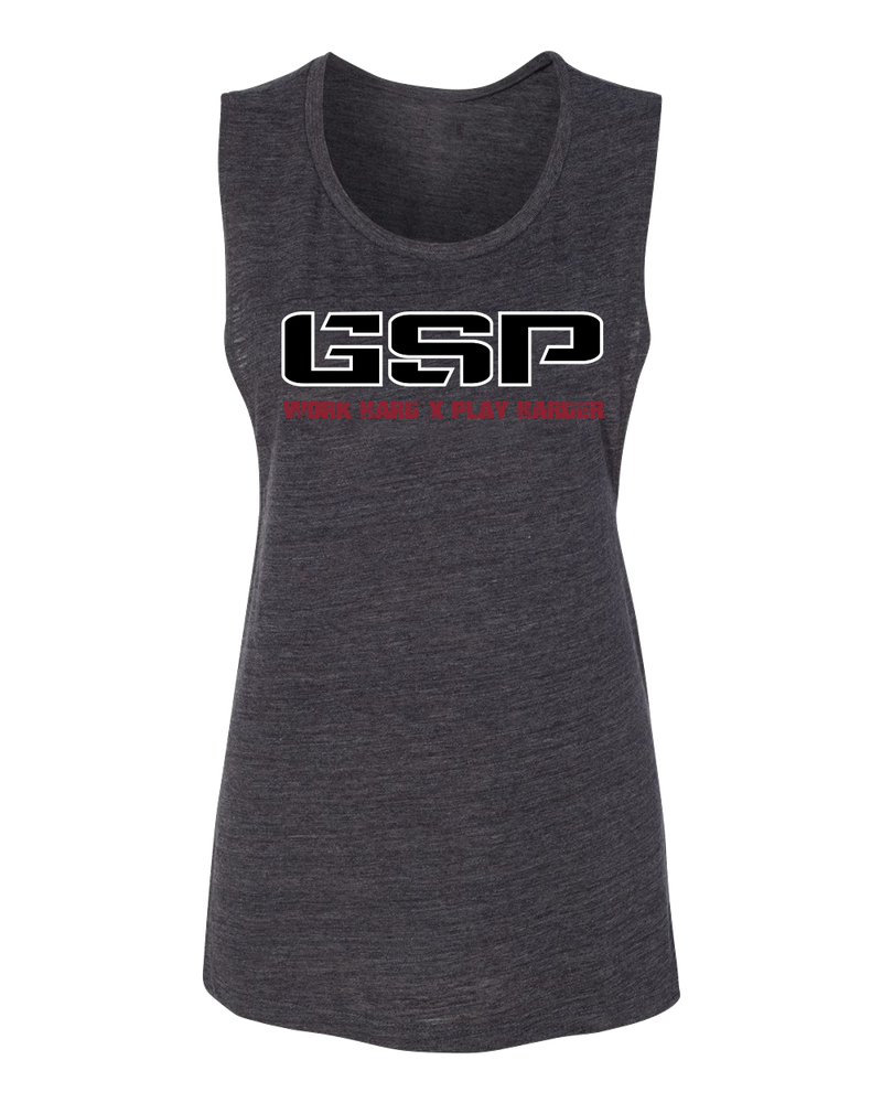 GSP Work Hard Play Harder Womens Muscle Tank - GSP