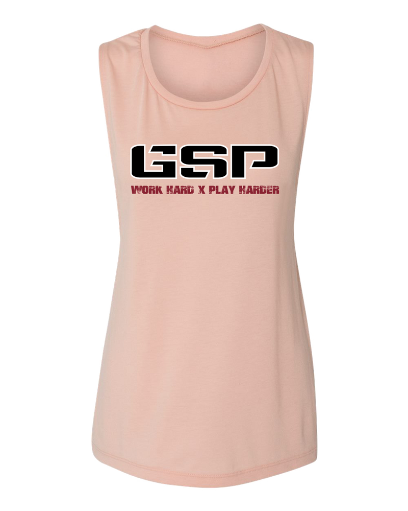 GSP Work Hard Play Harder Womens Muscle Tank - GSP