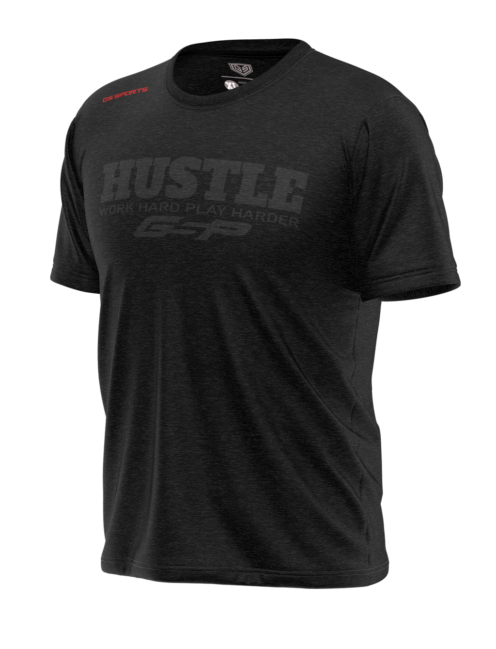 GS Sports Work Hard Play Harder Tee - Hustle