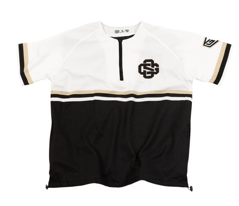 GS Sports SS 1/4 Zip BP Jacket - White / Black