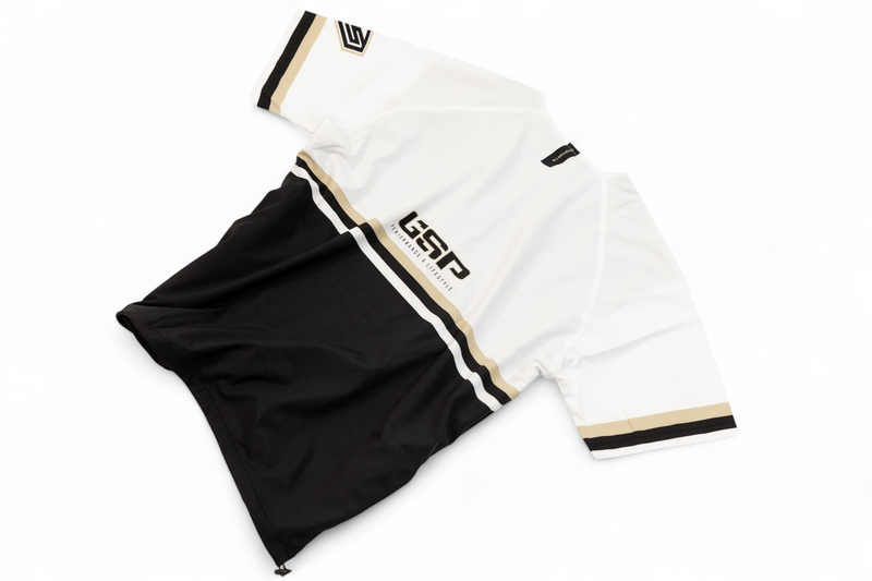 GS Sports SS 1/4 Zip BP Jacket - White / Black