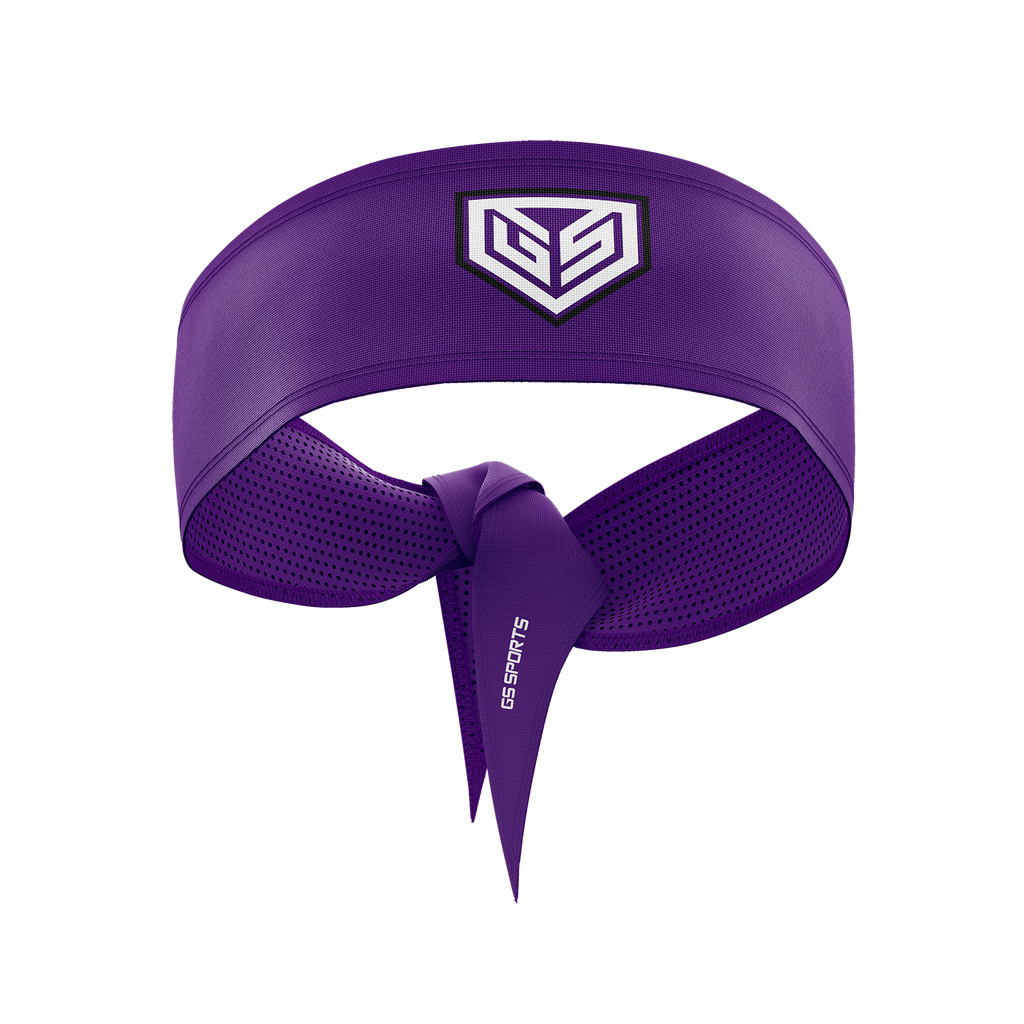 GS Sports Tied Headband - Purple GS Crest
