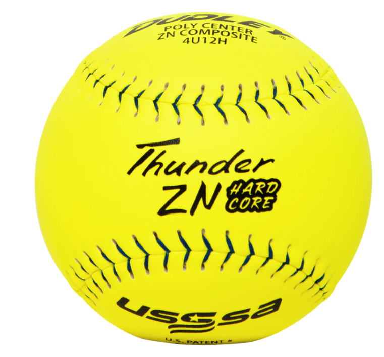 Dudley 12" Thunder ZN Hard Core USSSA PRO M Slowpitch Softball (Dozen) 4U12H - Composite